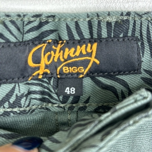 Johnny Bigg Big & Tall Sage Green Colton Print Denim Shorts Men's Size 48 - Picture 5 of 9
